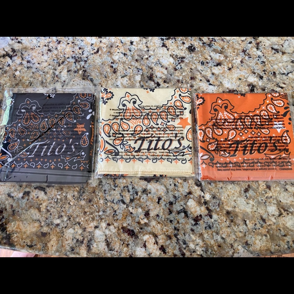 2 new Tito’s Vodka Bandanas- Great for a Mask
